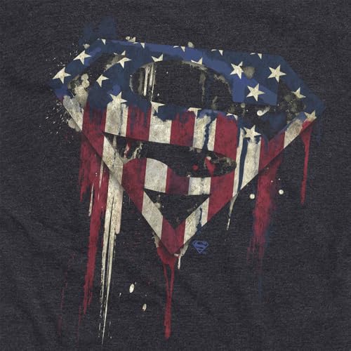 Indivisible Official Superman US Flag Paint Drip Men's Classic Ring-Spun T-Shirt4