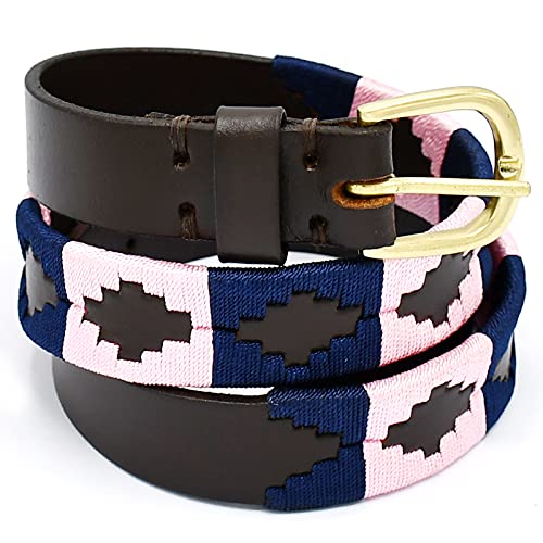 Lifeline Instruments Cinturón De Polo Argentino De Cuero Marrón Bordado Para Hombres Y Mujeres Unisex 36" Cover