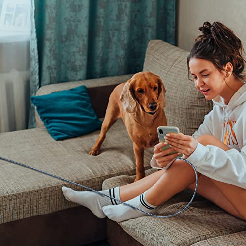 Iphone Charger 10 Ft Lightning Cable [Apple Mfi Certified] 90 Degree 3 Pack Charging Cable Long Nylon Braided For Iphone 14/13/12/11 Pro Max/Xr/Xs/8/7/Plus/6S/Se/Ipad #TOP7