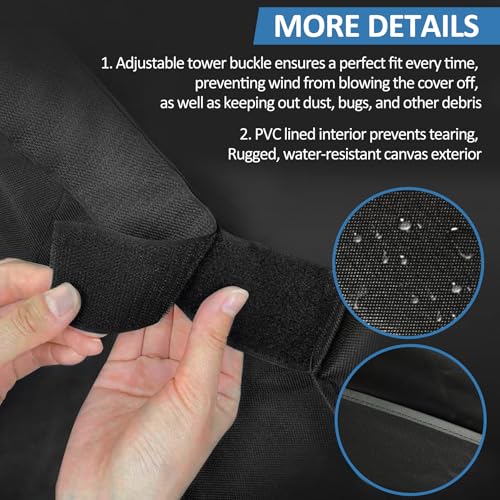 Blackhoso Grill Cover for Weber Spirit II 300 and Spirit 300 Series Gas Grill, 51 Inch Heavy Duty & Waterproof, Outdoor Barbecue Cover for Weber Spirit I & II E310, E330 and E315 by Blackhoso - Image 4