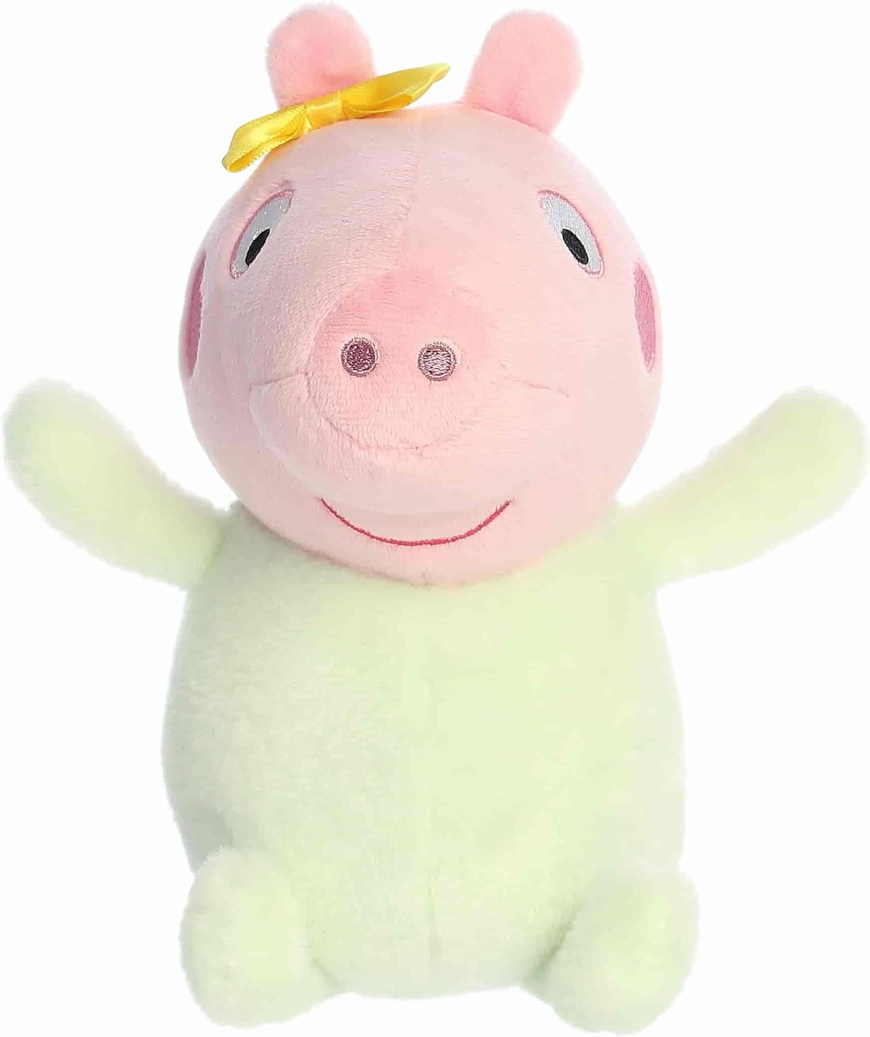 Aurora® Playful Peppa Pig™ Baby Evie Stuffed Animal - Officially Licensed Toys for All Fans - Perfect for Birthdays, Adults and Kids All Ages - Pink 8 Inches