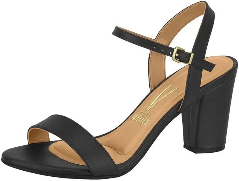 Sandália Feminina Salto Quadrado Mini Glitter Dourado Vizzano 6262.474