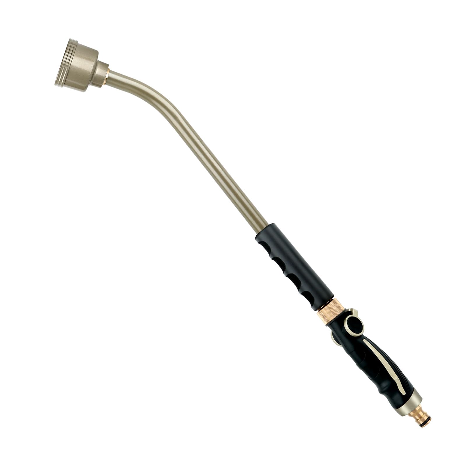 RESTMO Langer Gießstab, 61cm lange Gartenbrause, Sanfte Vollbrause mit Daumen-Durchflussregler, robuster Metall-Gießstab für Blumenampeln, Sträucher, Pflanzen, Blumen, Garten und Rasen, Schwarz