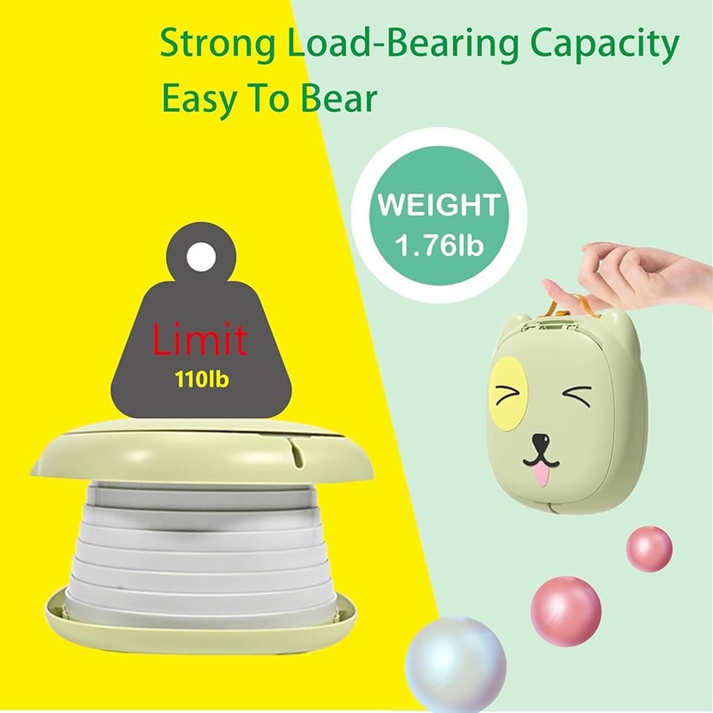 Collapsible Toilet, Toddler Travel Portable Potty, Toddler Training Seat with Carrying Handle, Girls and Boys Portable Potty