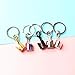 NOIAFZY 5pc Random Color Creative Engine Piston Keychains - Metal Car Modified Pendant, Motorcycle Piston Charm, Car Modified Key Ring Accessories
