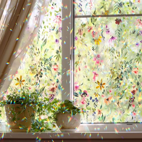 Vinilo decorativo Alwayspon 43x118 cm con flores rosa y púrpura miniatura 3