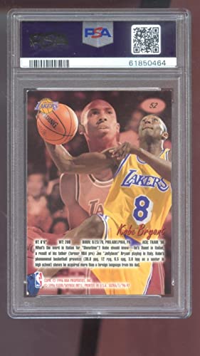 1996-97 Fleer Ultra #52 Kobe Bryant Rookie Rc Psa 8 Graded Basketball Card Nba 96-97 Los Angeles Lakers 1996-1997 #TOP1