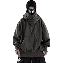 Ninja Double Neckline Cotton Pullover Techwear Harajuku Men Hoodie Hip Hop Streetwear Hoodies Sweatshirts