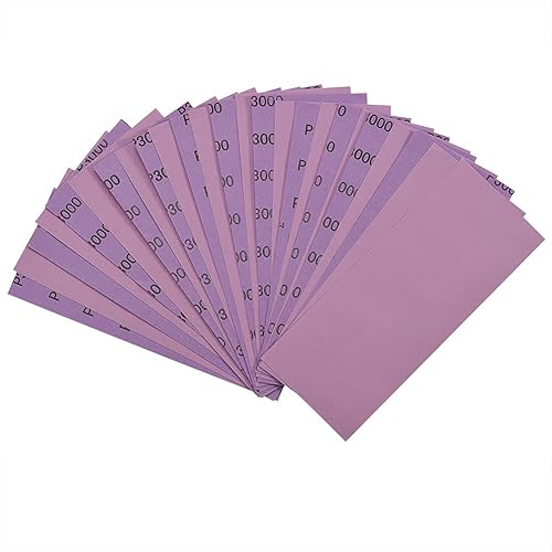 Miniatura 20 de Papel de lija de grano 240, hojas de lija en seco y húmedo, papel de arena abrasivo de cerámica de alto rendimiento para acabado de muebles