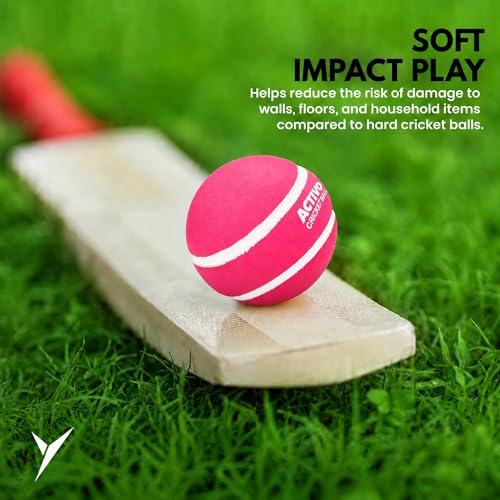Image of jaspo Activo Air Core Indoor Cricket Ball |PU Material |Hollow Aircore Design |Soft Impact Play | 75g Lightweight |Safe for Indoor Cricket |Non-Toxic Build |Comfortable Grip |Durable & Kids-Friendly