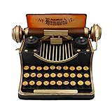 VANLAXY Money Bank Retro Vintage Tin Antique Typewriter Model Piggy Bank Coin Bank Classic Decoration for Home Shoot Movie Props