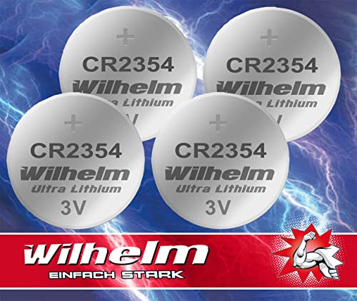 4 x CR2354 CR 2354 WILHELM Lithium Knopfzelle 3V 570 mAh ø23 x 5,4 mm Batterie DL2354