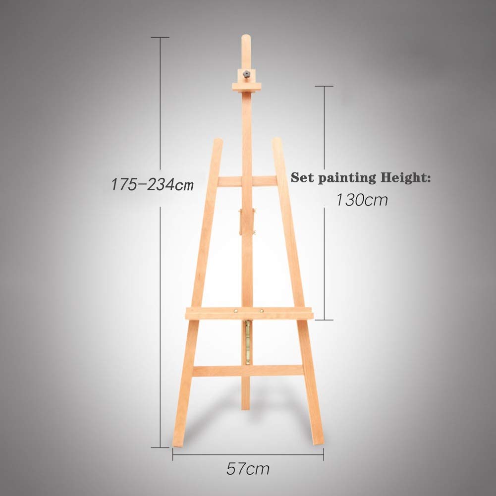 Zestaw drewnianych sztalugi do rysowania, składany uchwyt, sztalugi do eksponowania talerzy na weselach(One Color-Easel+stool)