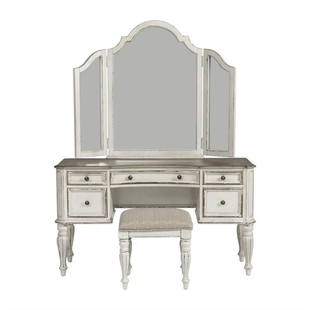 Liberty Furniture Industries Magnolia Manor 3 Piece Vanity Set, White