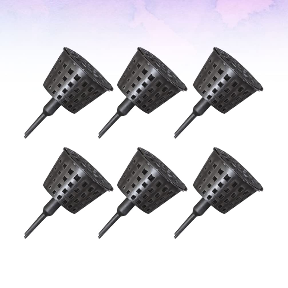 Happyyami 50Pcs Fertilizer Baskets Plastic Portable- Fertilizer Orchid Basket Fertilizer Mesh Basket with Lid Bonsai Fertilizer Box