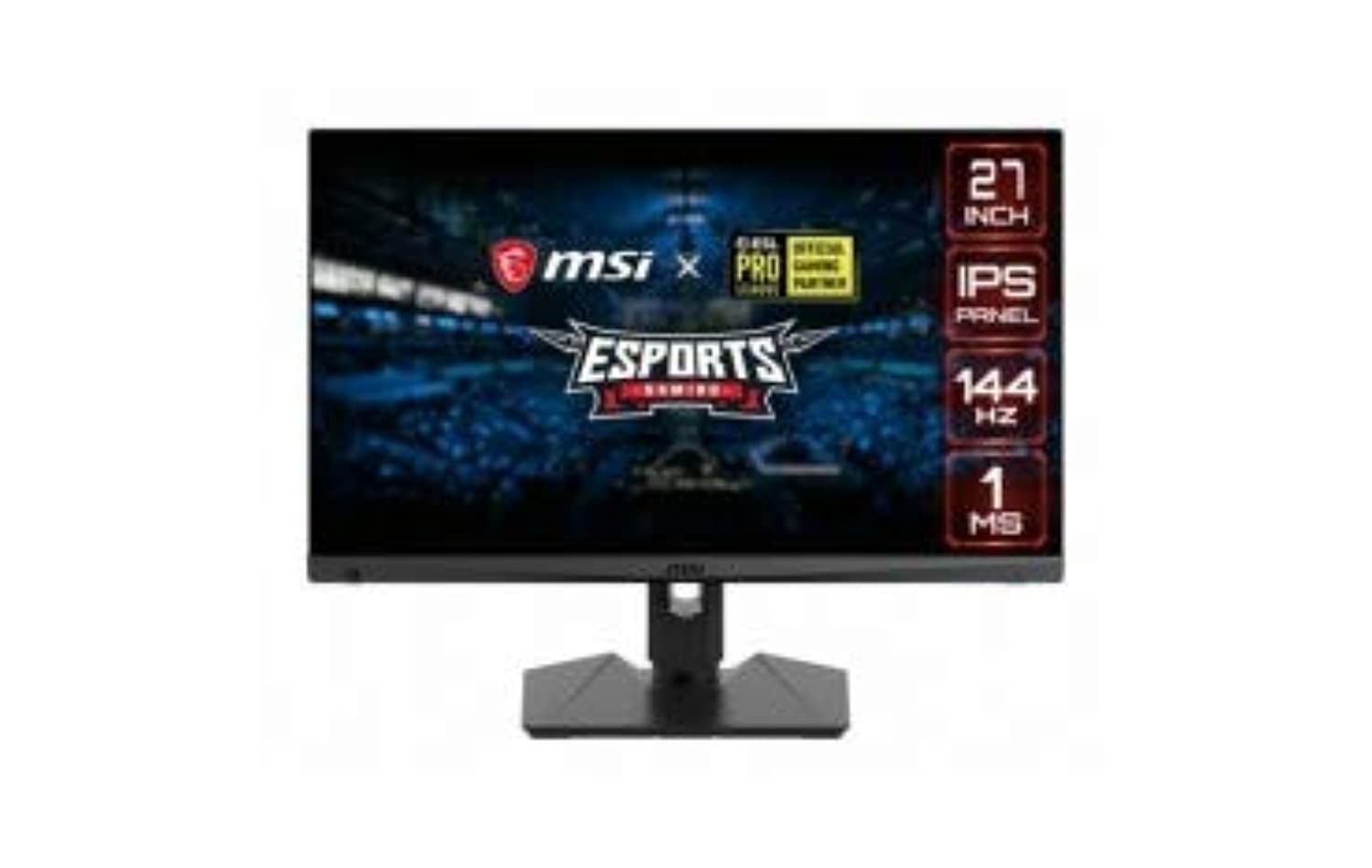 MSI Optix MAG274R eSports Gaming - 27" Full HD 1920 x 1080 1ms, 144Hz Refresh Rate, Night Vision, AMD FreeSync Anti-Glare Frameless Design with Adjustable Stand - Black