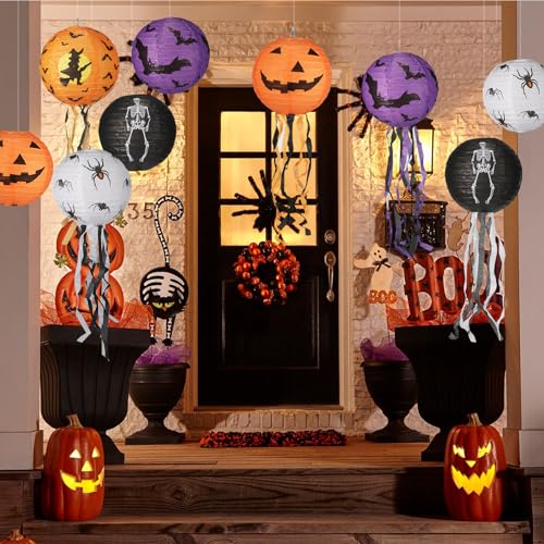Yorr SMDL-01 10Pack Halloween Papper Lanterns,Black Orange Purple Paper Lantern thumb #6