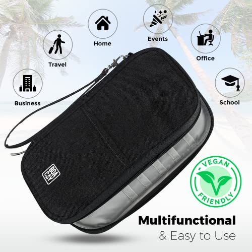 Travel Document Organizer, Family Passport Holder, Premium Wallet for Women and Men, Portable & Foldable Case for Cards… - Image 7