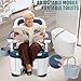 Bedside Commode,Portable Toilet for Adults with Adjustable Handles,Adult Potty Chair for Seniors Weight Capacity 882 lbs,Height Adjustable Mobile Portable Toilet for Seniors Adults