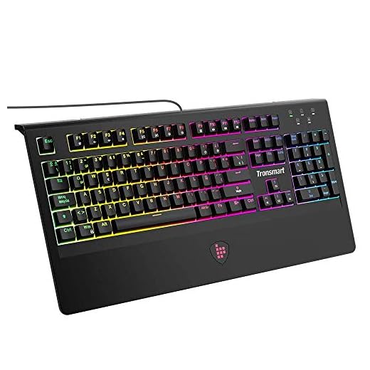 Tronsmart Teclado mecánico para Juegos, Retroiluminado Teclas Macro de NKRO Anti-Efecto Fantasma, Memoria Flash de 8MB, Teclado mecánico de interruptores Azules para Gamers - Disposición en español