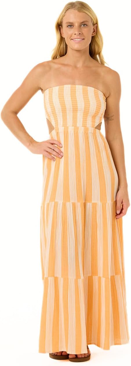 Rip Curl Women's Premium Surf Full Length Maxi Halter Dress-Removable Straps