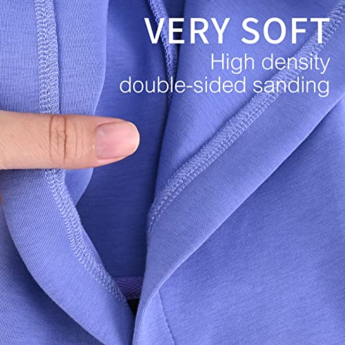 Endirad Pullover Hoodie Sweatshirts For Boys Girls,Unisex Kids Long Sleeve Fleece Hooded Sweatshirt,Hoodies With Zip Kangaroo Pocket Purple #TOP6