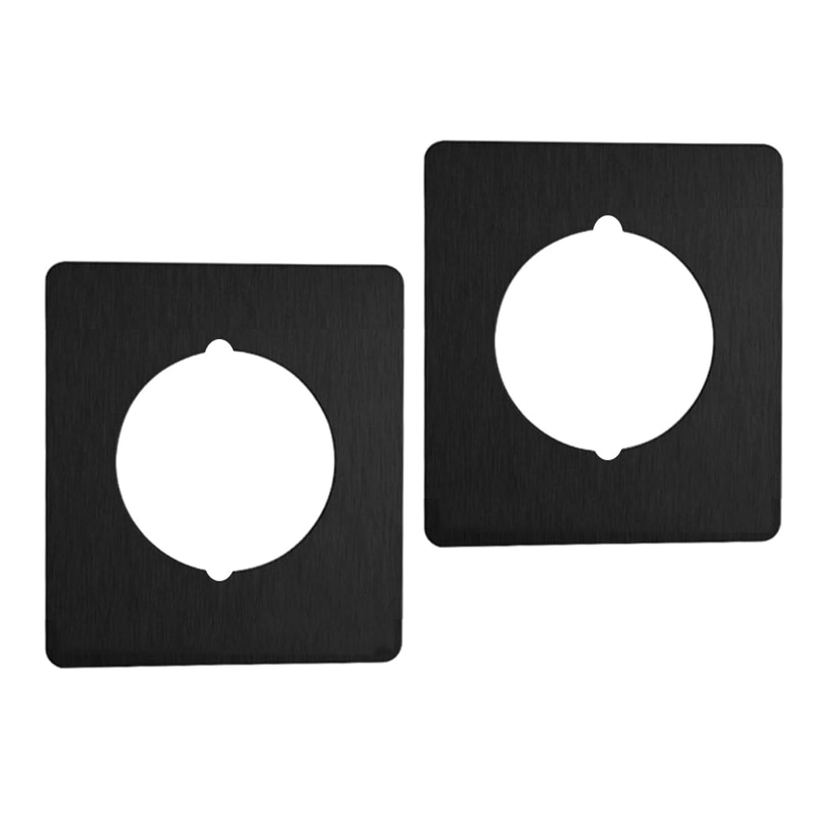 Tertioi Black 2Pcs Door Reinforcement Plate Steering Wheel Cover Filler Fixing Repair Backplate Knob Handle Cover Square Plate Filler Repair Backplate