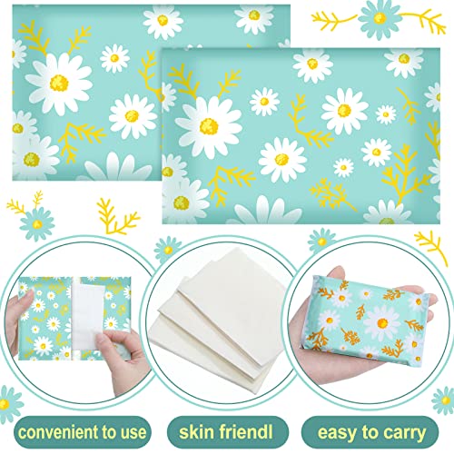 Image of Geyee 50 Pack Travel Tissue Packets Facial Paper Napkins, Daisy
