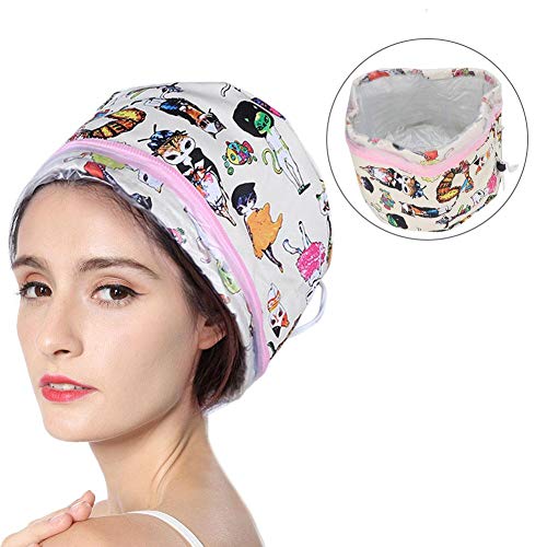 Hair Steamer Cap, Electric 3 Gears Hair Care SPA Steamer Cap Adjustable Heating Cap Shower Steamers Hair Cap for Natural Damaged Hair Nourishing Moisturize Deep Conditioning(US) - Thumbnail 7