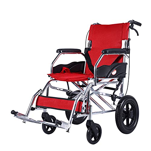 DFYR Silla de Ruedas Plegable Autopropulsada Aleación de Aluminio Pequeña Silla de Ruedas Multifuncional Carro de Viaje Portátil para Ancianos Adecuado para Sillas De Ruedas de Enfermería Cover