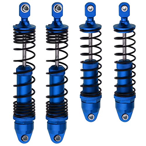 Hobbypark Aluminum Front & Rear Shock Absorber Assembled Full Metal For Rc 1/10 Traxxas Slash, Stampede, Rustler, Nitro Slash, Replacement Of Parts 5862 3760 3762 (Navy Blue) #TOP2