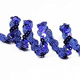 12 Meter, breites Paillettenband für Heimwerker, Nähen, Kleider, Tanzkostüme, Stirnband, Dunkelblau