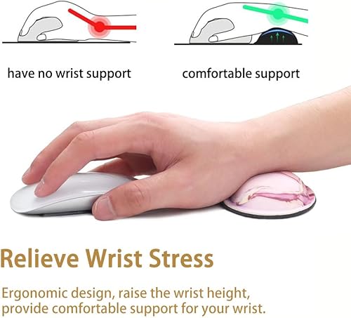 Miniatura 3 de MXCOIRTP Reposamuñecas para mouse, almohadilla ergonómica de espuma viscoelástica con base antideslizante para aliviar el dolor de escritura,