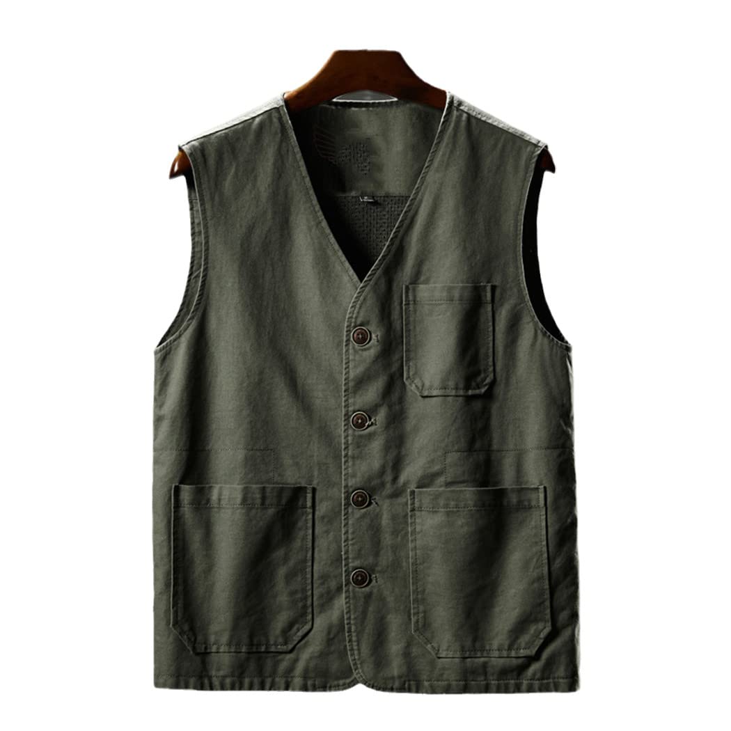 Chaleco de malla transpirable de algodón casual de verano para hombre, chaquetas sin mangas, chalecos de pesca al aire libre