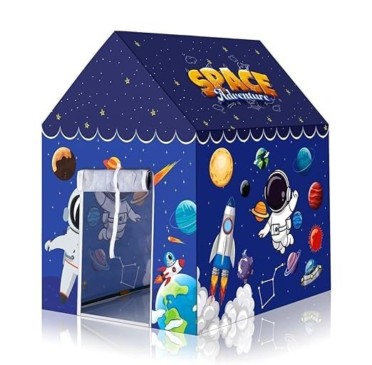 Image of Play Tent House for Kids - Lightweight Indoor Outdoor Children Play House for Boys & Girls for Gift | Multicolor (Space)