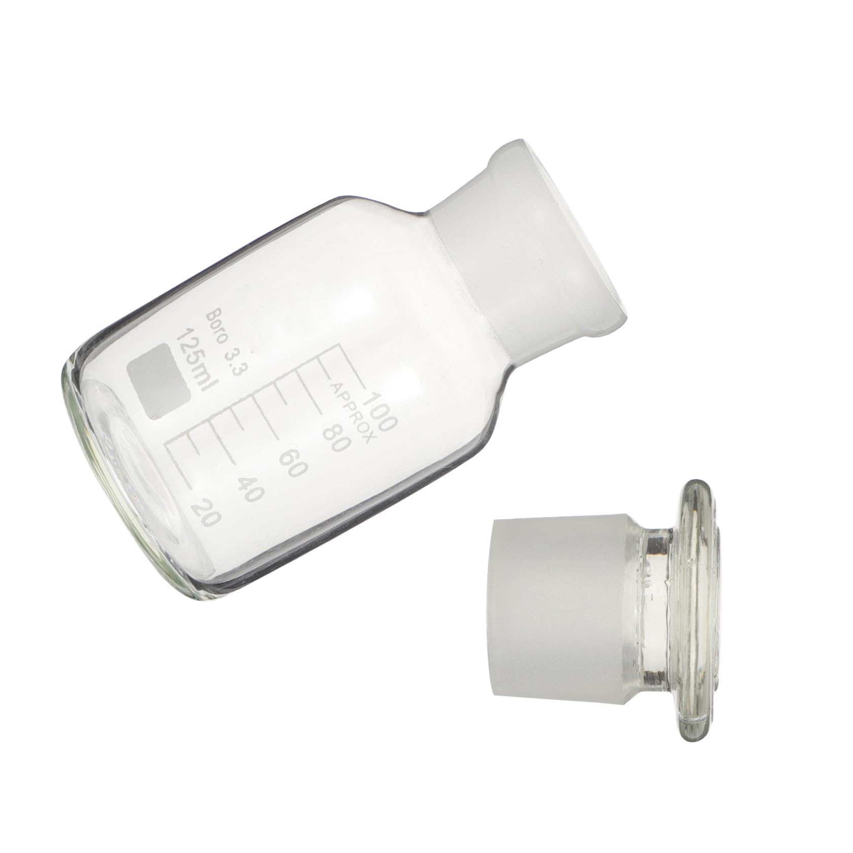 Amazon.co.jp: CHILDWEET 広口ガラス製試薬瓶 125ml 実験室用ボトル
