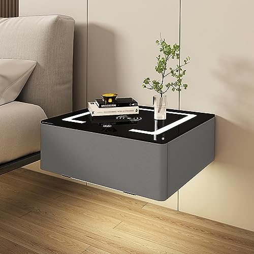 FBHDKJNFG mesas de Noche, Muebles de cabecera, for Bedroom Stylish End Side Table with Lights Premium Nightstand(Bianco,40cm/15.7in)