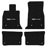 Lloyd Mats Custom-Fit Carpeted Floor Mats Premium Luxury Car Floor Liners for Cadillac CT6/CT6-V Sedan 2016-2020 (Charcoal, 4 PC - Centered Logo)