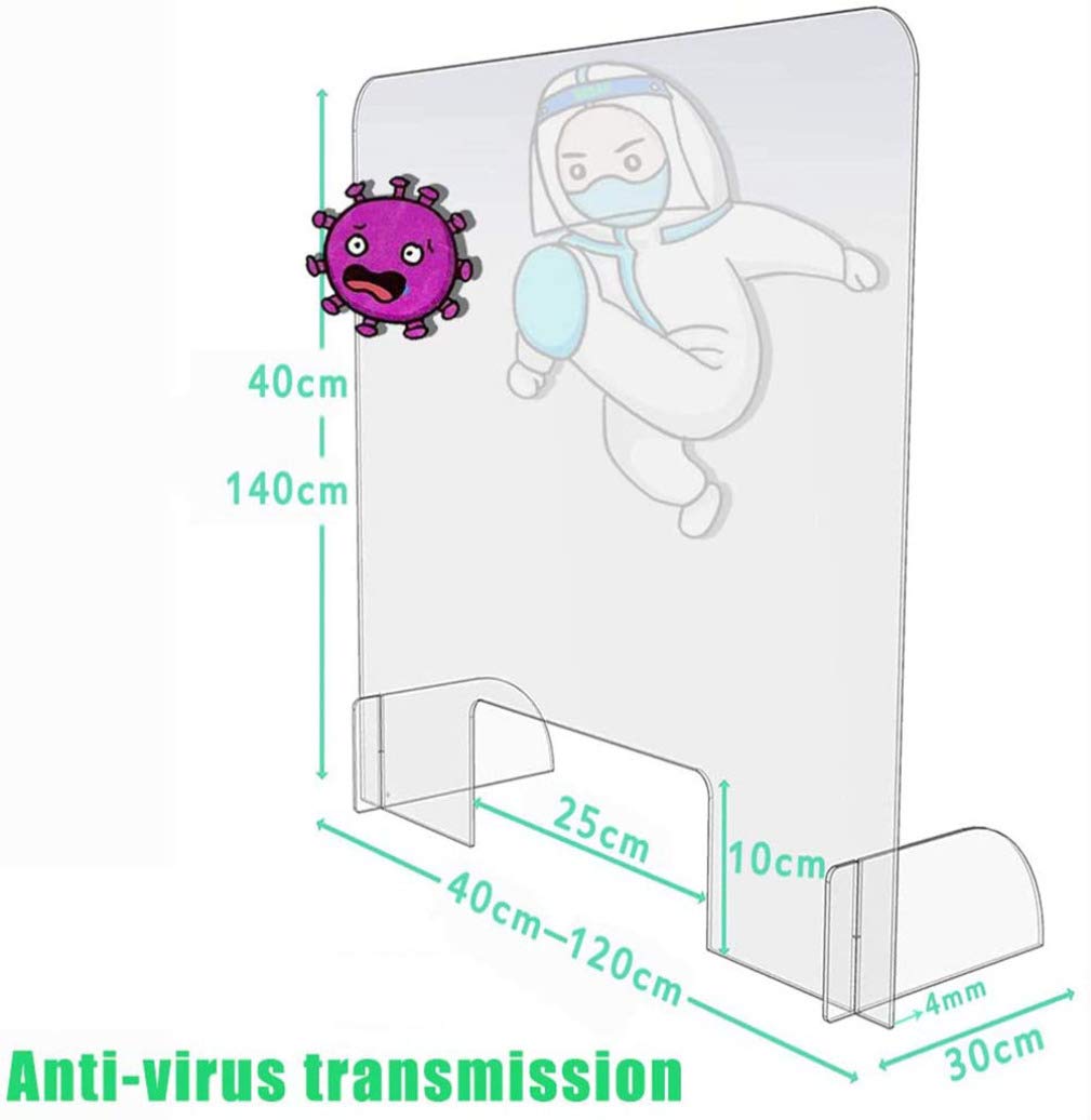 Buy MNJKL Clear Reception Protective, Plexiglass with Small Opening