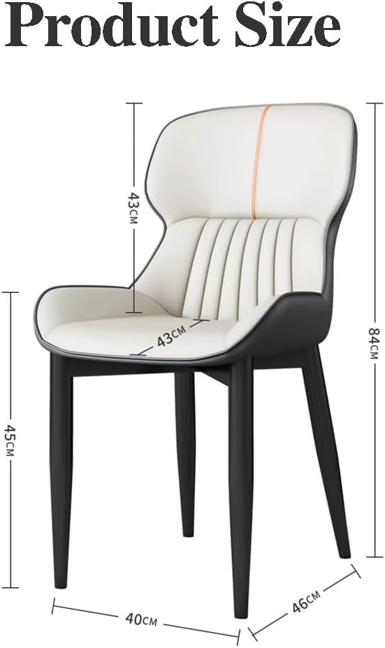 Miniatura 3 de Accent Chairs, Modern Accent Chairs Faux Leather Dining Chairs Mid Century Side Chair Leisure Chair with Metal Legs for Living Room