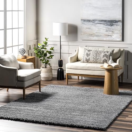 nuLOOM Tapete Contemporáneo Shag 4x4 Pies Gris