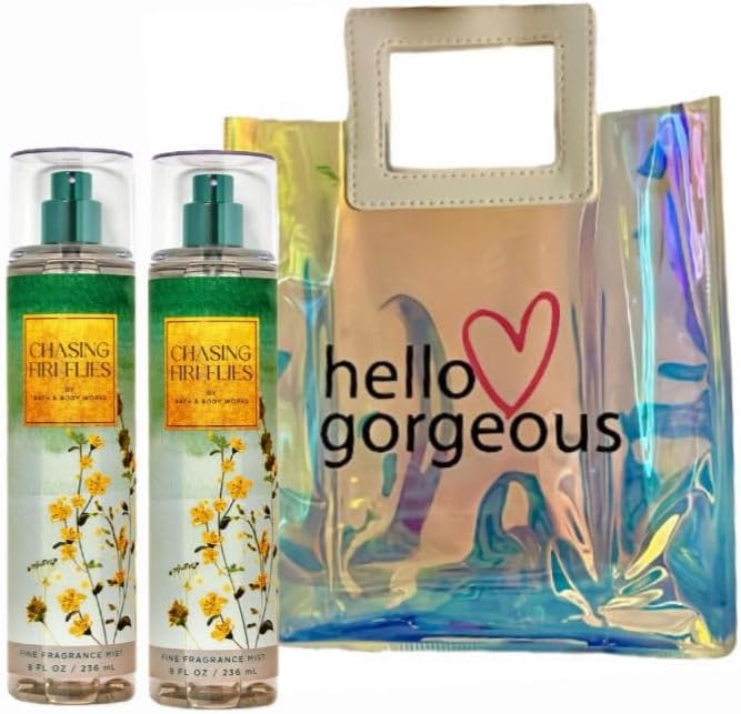Chasing Fireflies - White Barn - Bath Body/Work - 2 Piece Bundle - Premium Beauty - Full Size and Hello Gorgeous Gift Bag (Packaging May Vary)