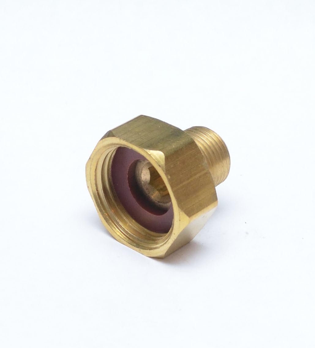 3/8 Male NPT MPT MIP to 3/4 Female GHT Garden Hose Thread Adapter Brass Fitting Fuel/Air/Water/Boat/Gas/Oil WOG House/Boat/Lawn/Power Wash/Irrigation