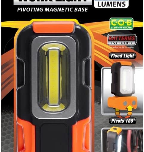 Miniatura 4 de Performance Tool W2326 - Luz de trabajo LED resistente de 150 lúmenes con base magnética y gancho giratorio, intermitente rojo, 2.5 horas de