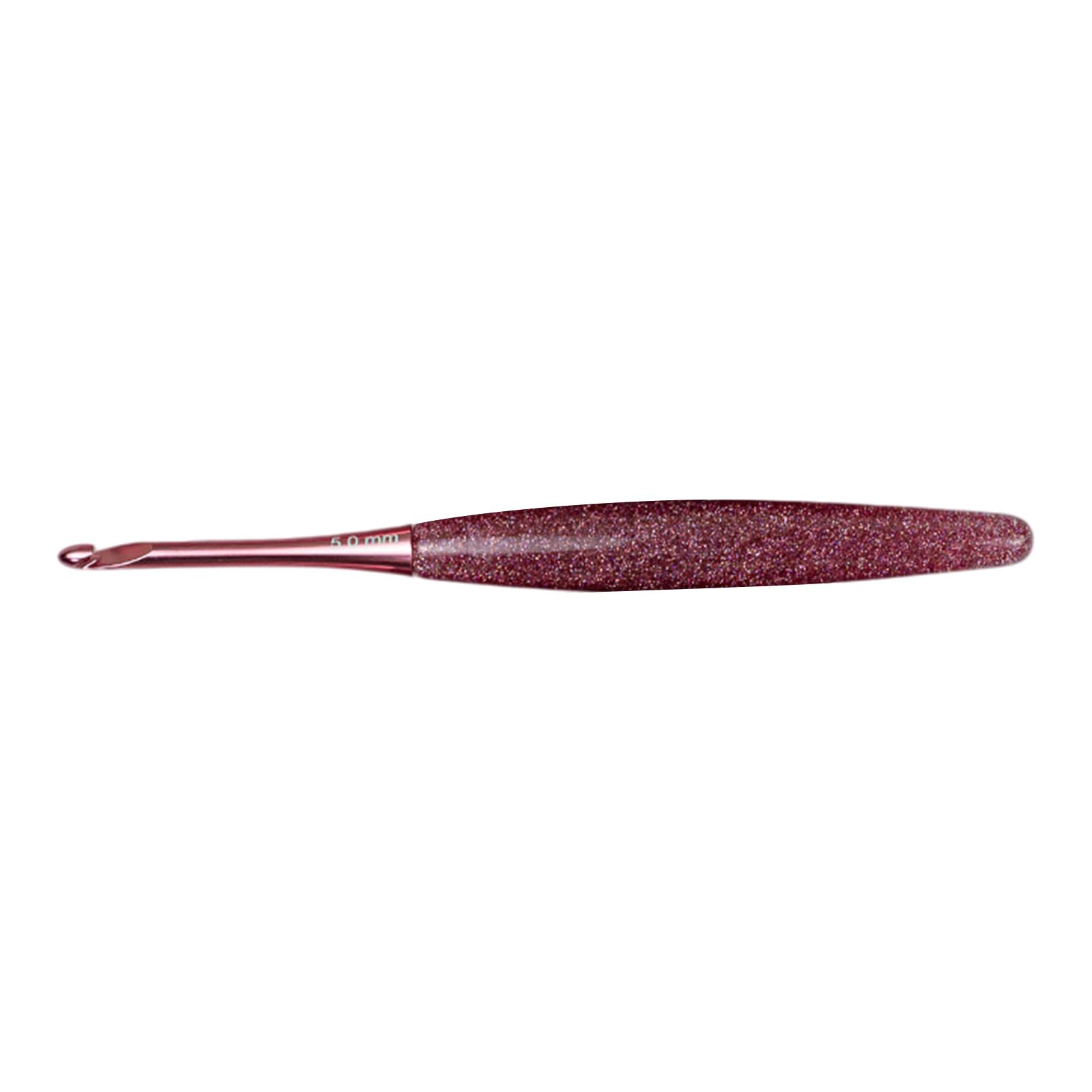 Ergonomic Resin Handle Crochet Hook Comfortable Grip Aluminium Needle for Knitting Crocheting Yarn Craft Ergonomic Hook