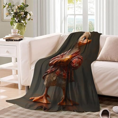 Couverture canard Kung Fu en peluche : Idée cadeau originale pour lit d'adolescent et adulte - 4