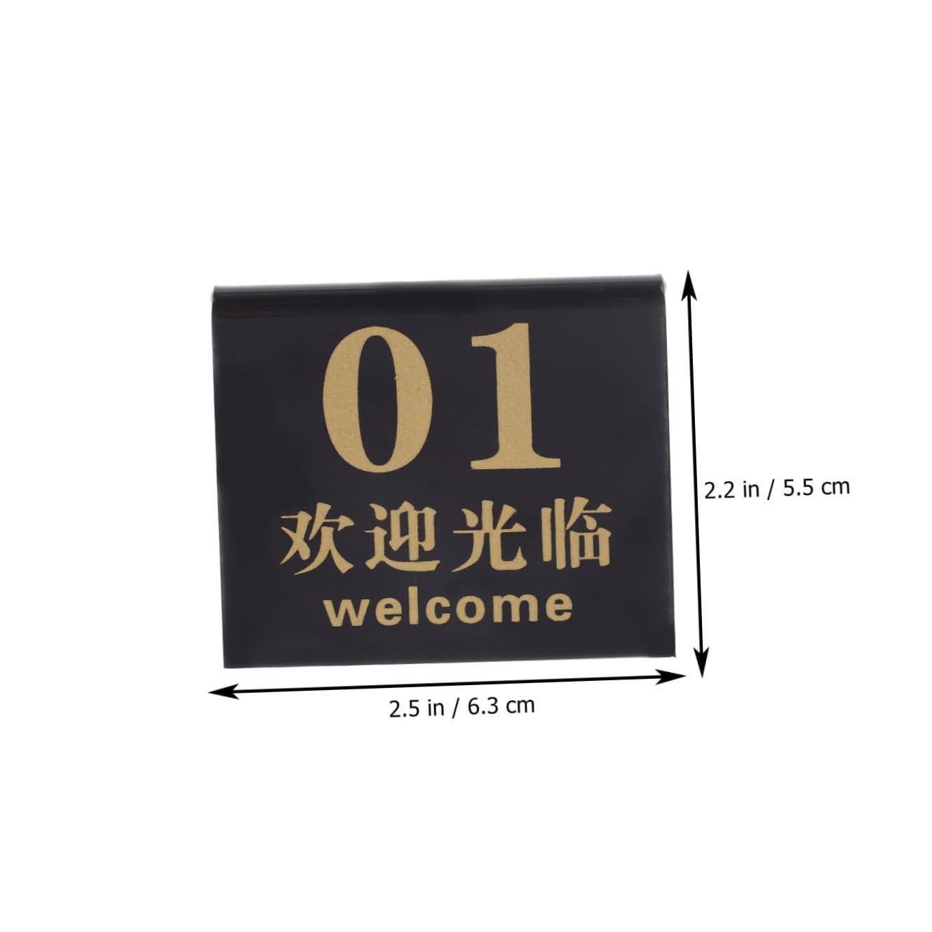 25 Stück Teiliges Acryl Tischnummern Doppelseitig Bedruckt Stabile Tischnummern für Hochzeit Bankett Party Eleganter Schwarzer Hintergrund mit Goldenen Zahlen