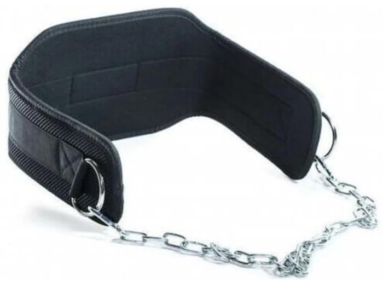 Gym Dip Belt for Weight lifting with Steel Chain 36" - Black (Free Size) | Heavy Duty Steel Chain Dip Belt | Gym Belt for Weightlifting | Gym Belt for Weighted Pullups, Dips, crossfit, powerlifting, and Strength Training-image-47
