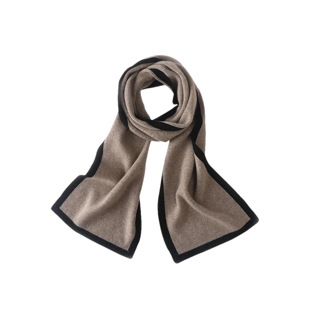 Bufanda de cachemira para mujer, 162 x 26 cm, otoño e invierno, bufandas de punto suaves y cálidas