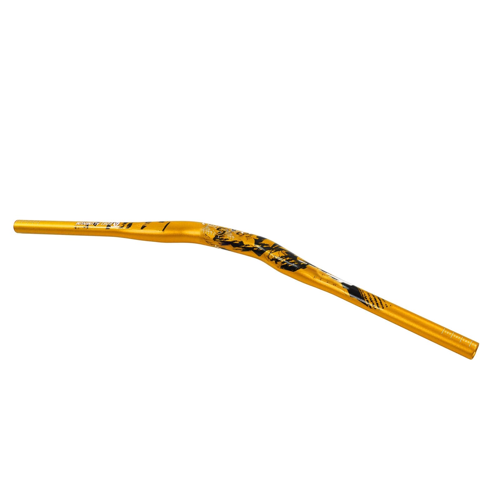 Guidon de vélo extra long 31,8 x 720 mm en alliage d'aluminium, rehausseur pour VTT, vélos de trail et vélo tout-terrain, prise en main confortable (Jaune)